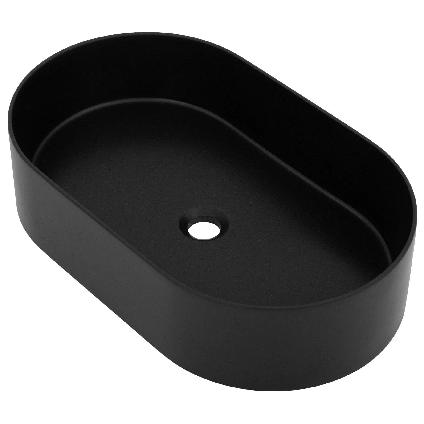 ZLINE 24" Siena Oval Vessel Bath Sink in Matte Black (SK-QVO-MB-24)